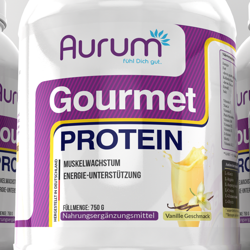 Dietary supplement label with the title 'Clean and Simple Label design'