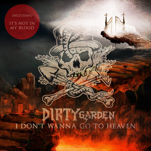 Heaven design with the title 'Album cover for rock band'