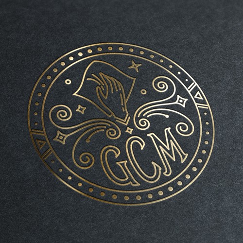 Art Deco logo with the title 'Logo - GCM'