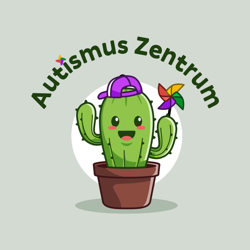 Cactus design with the title 'Cactus Kids Logo Mascot'