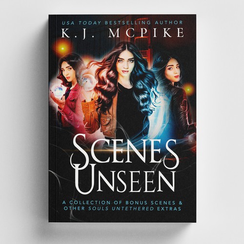 Science-fiction book cover with the title 'Scenes unseen'