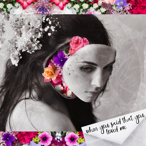 Overlay design with the title '"When You Said That You Loved Me" Album Cover Design'