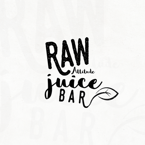 Juice logo with the title 'RAW JUICE BAR LOGO'