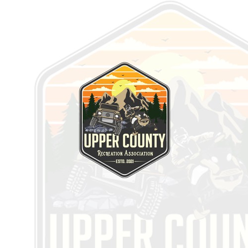Creative illustration with the title 'Upper County logo(Offroad)'