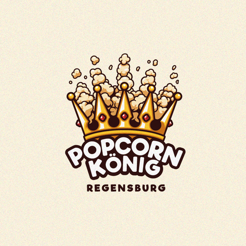 Illustrated logo with the title 'Bold Popcorn Logo Concept'