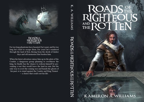 Fantasy design with the title 'illustrated fantasy book cover'