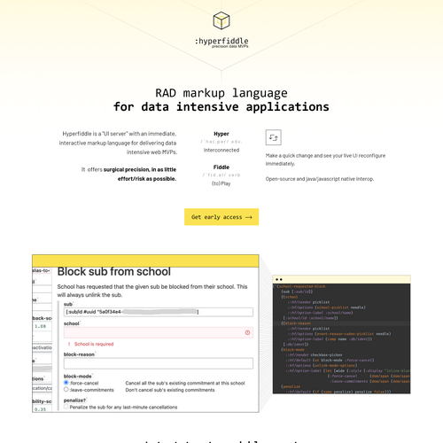 Mathematics design with the title 'Landing Page for Tech Company'