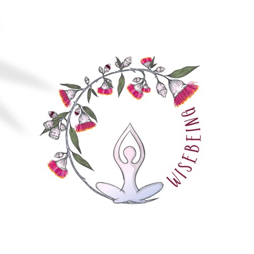 Meditation design with the title 'Wisebeing logo design'