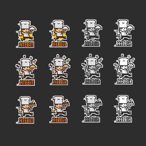 Pixel art design with the title 'Pixel art logo'