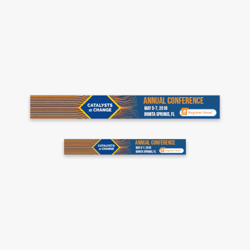 Animated GIF design with the title 'Animated banners for conference promotion (ver. 1)'