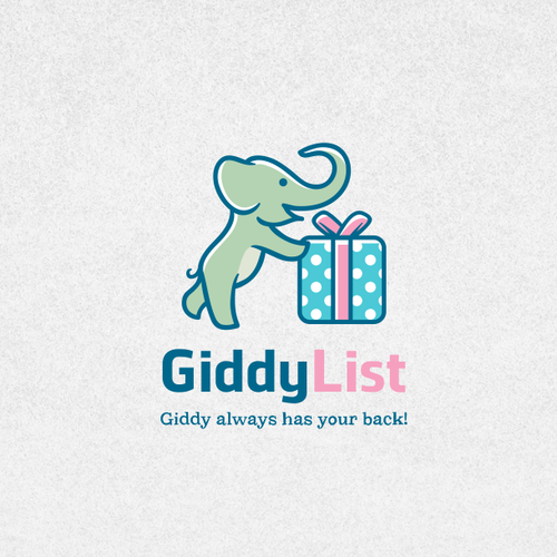 List logo with the title 'Giddy List Logo Design'