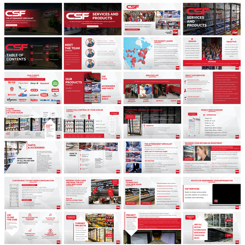 Commercial design with the title 'Concept Fixures PowerPoint Presentation'