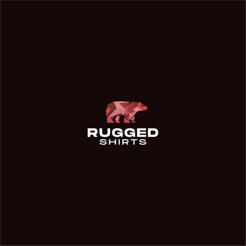 Manly design with the title 'Rugged Shirts'