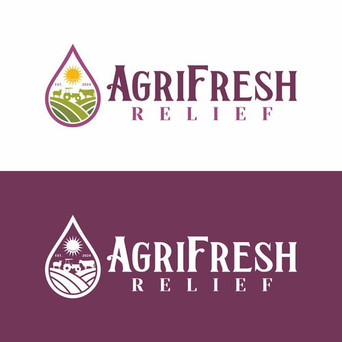 Agricultural logo with the title '1-to-1 Project for AgriFresh Relief'