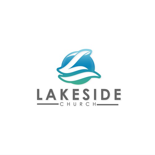 Wave brand with the title 'abstract letter L original concept'