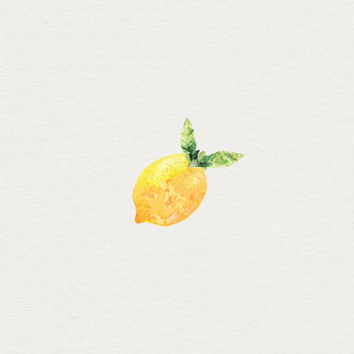 Sleek logo with the title 'Watercolor lemon icon for a italian recipe website'