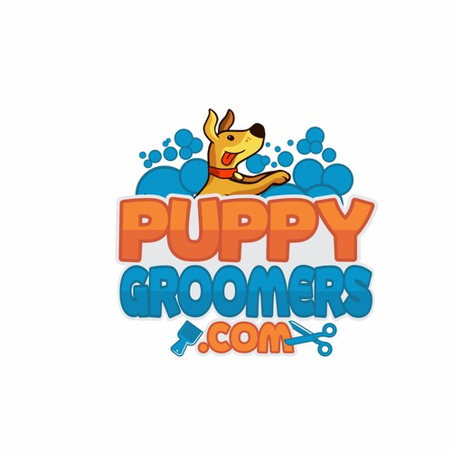 Pet grooming logo with the title 'pet groomers'