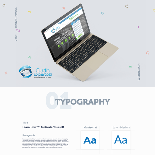 Radio station design with the title 'Landing Page Design'