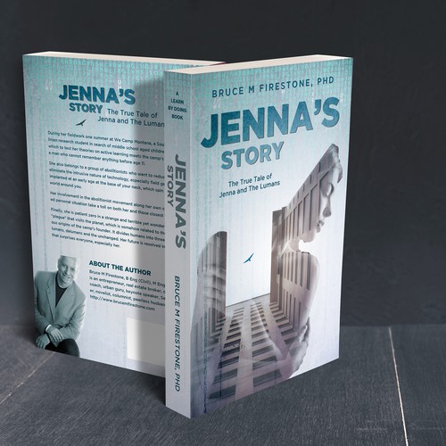 Science-fiction book cover with the title 'Book cover: sci fi dystopian novel'