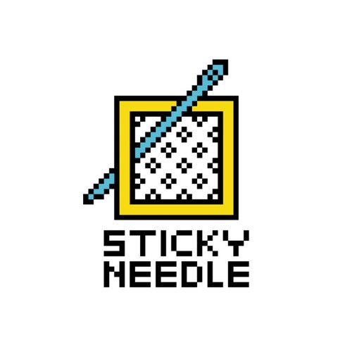 Embroidery design with the title 'Sticky Needle'