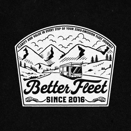 Badge t-shirt with the title 'Tshirt design for Better Fleet'