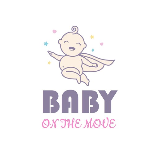 Moving logo with the title 'Baby on the move Logo'