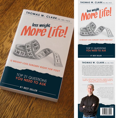 Weight-loss book cover with the title 'Book cover design'