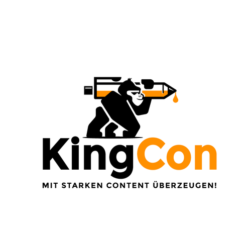 Monkey logo with the title 'KingCon Logo'