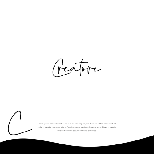 Script font design with the title 'Fashion logo concept'
