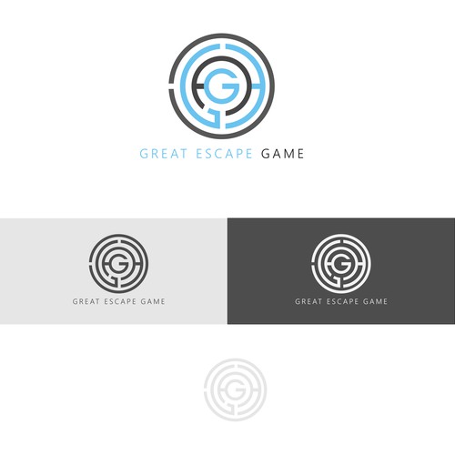 Escape logo with the title 'Escape room logo concept'
