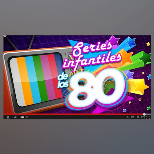 80s design with the title 'Series Infantiles de los 80'