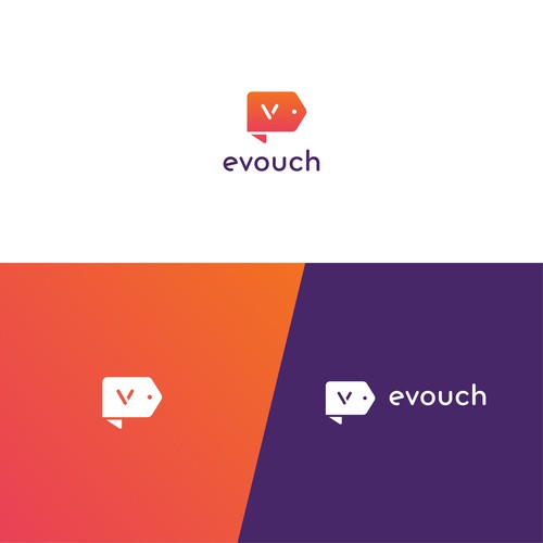 Voucher design with the title 'Beautiful logo for a social media voucher app'