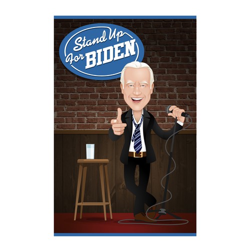 Caricature artwork with the title 'Comic Style Campaign Illustration'