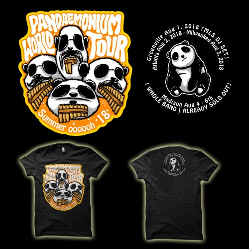 Metal band design with the title 'Pandaemonium'