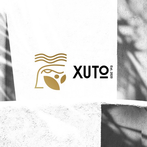 Cafe brand with the title 'Modern Greek Myth concept for cafe and flower shop'