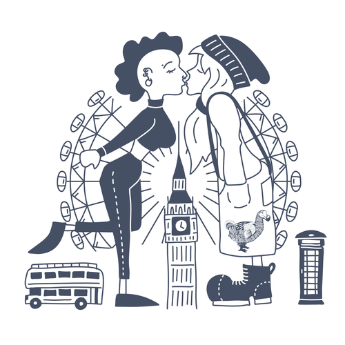 London design with the title 'T-shirt Design'