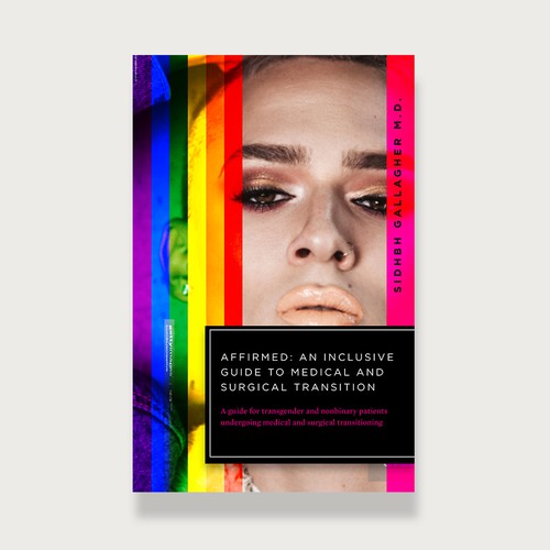 LGBT+ book cover with the title 'Cover Design for LGBT Transgender'