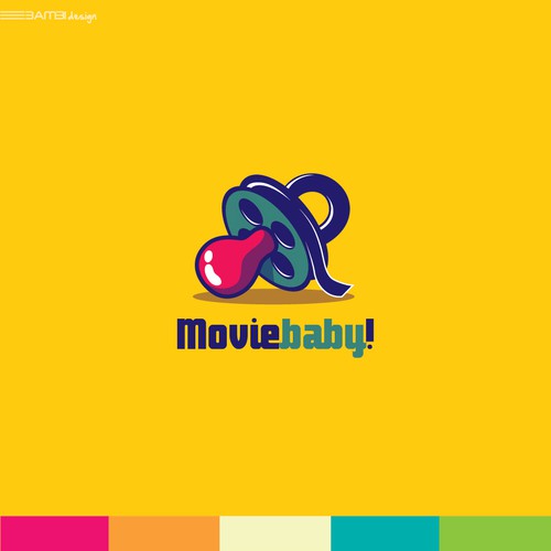 Cartoon design with the title 'logo for a major film production company.'