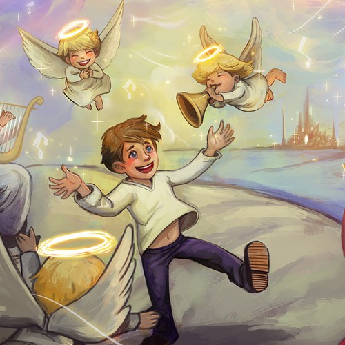 Fairy tale artwork with the title 'Jason and The king'