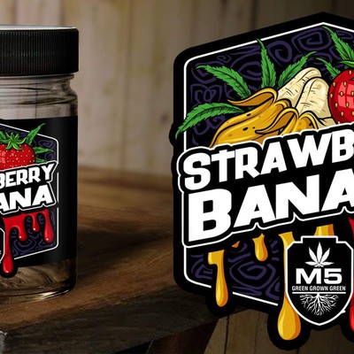 strawberry banana label