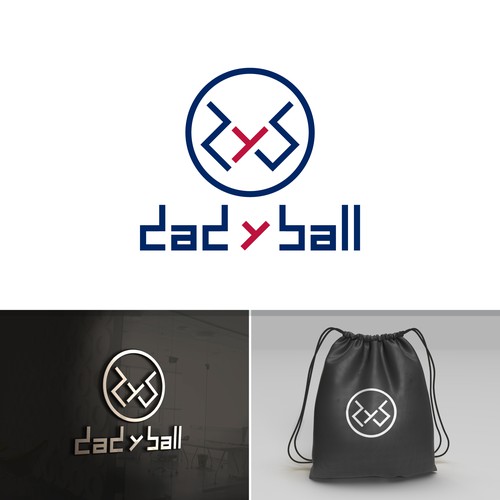 Baseball bat logo with the title 'Logo design concept for dad y ball'