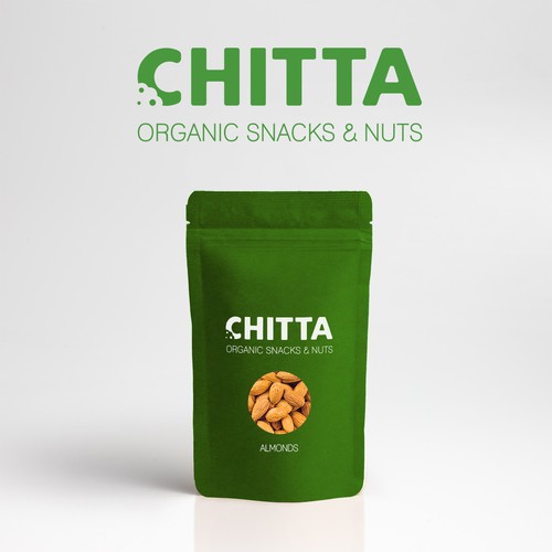 Ecological brand with the title 'Chitta - Organic Snacks & Nuts logo'