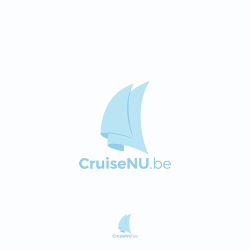 Cruise ship logo with the title 'Logo Concept for CruiseNU.be'