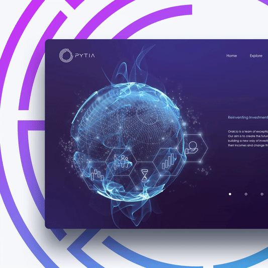 Artificial intelligence website with the title 'Website Design + Illustration Animation + Branding'