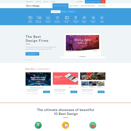 Internet website with the title '10 Best Design is 1 of the highest traffic sources '