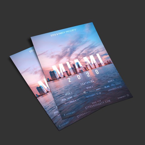Miami design with the title 'Miami trip flyer'