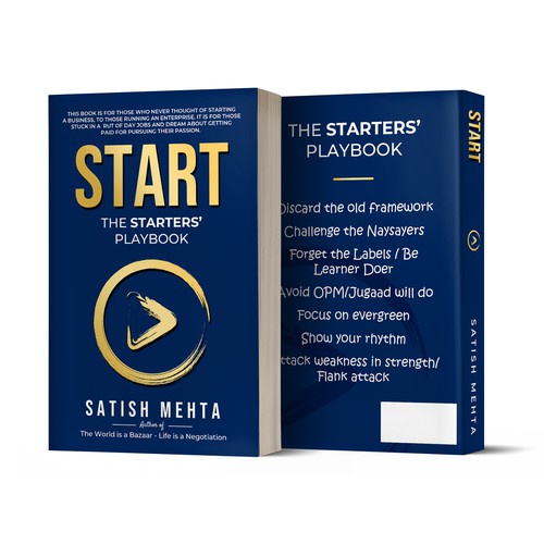 Start design with the title '“Start” Book Cover Design Contest'