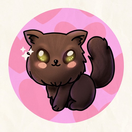 Chibi design with the title 'Chibi cat '
