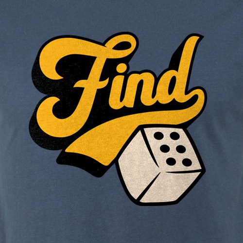 Simple t-shirt with the title 'Find 6 Lettering'