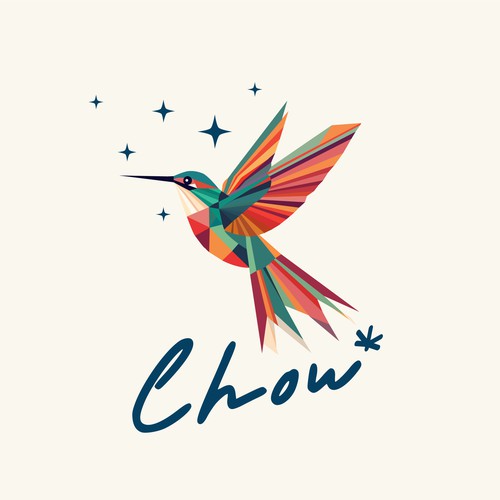 Hummingbird logo with the title 'Humming Bird Logo Design'